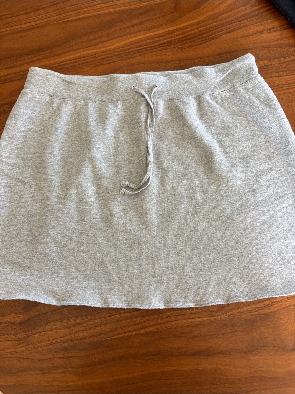 Old Navy Light Gray Knit Drawstring Mini Skirt